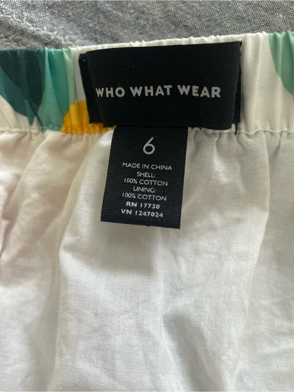 Who What Wear Lemon Top & Skirt Set Medium - Picture 3 of 5